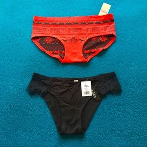 NWT Victoria Secret Panties / Black Fringe Panties